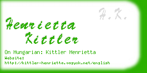 henrietta kittler business card